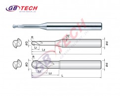 Mũi Dao Phay Cầu Cổ Dài (GAB302- CD)